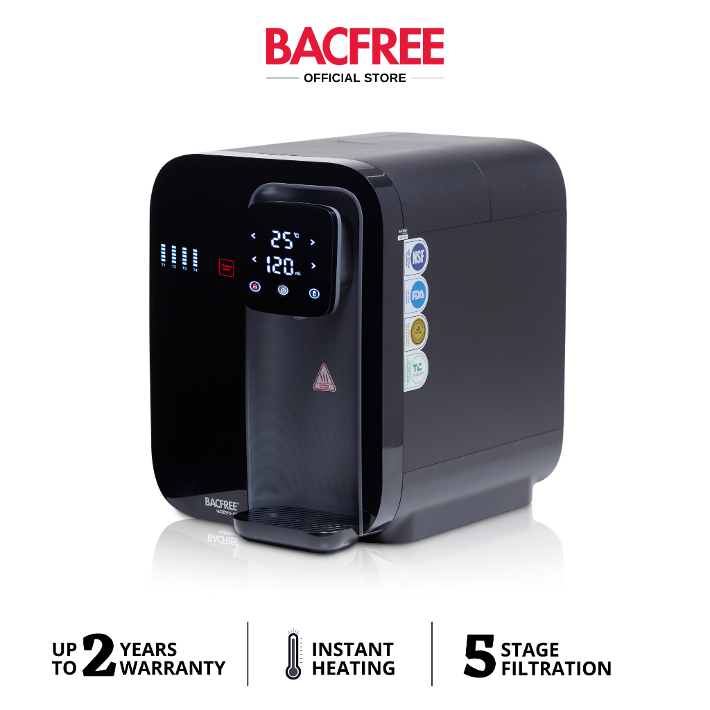 BACFREE Watero UltraFiltration All-in-One 5 Filtration System Smart Water Filter Dispenser