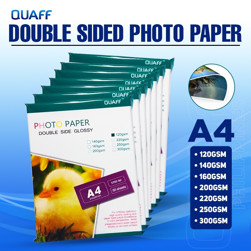 QUAFF Double Sided Glossy Photo Paper A4 Size (50 sheets) | Shopee Malaysia