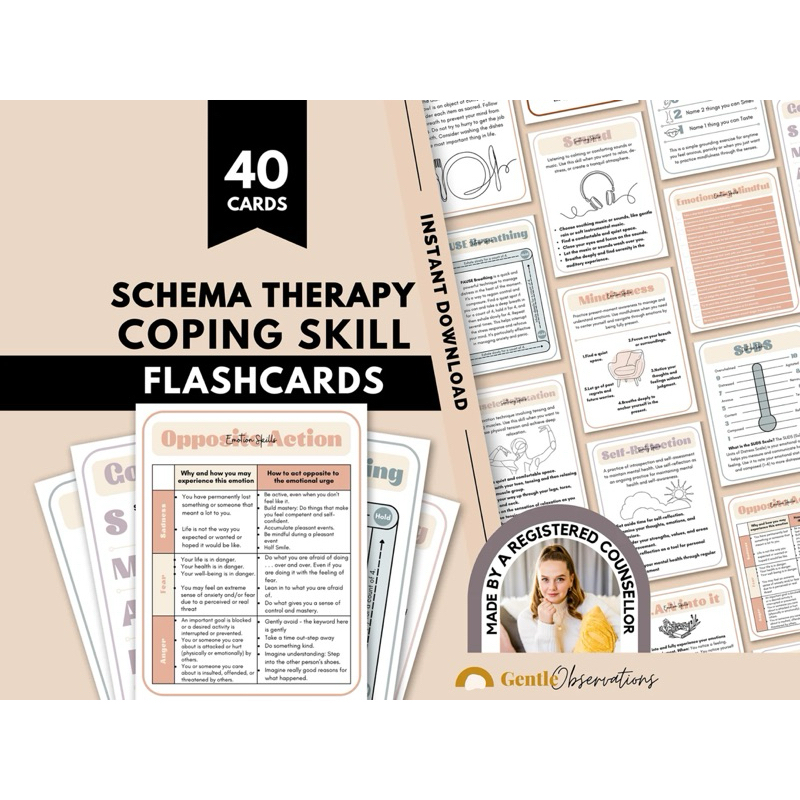 Schema Therapy Coping Skill Cards Include: DBT Skills, Somatic Therapy ...