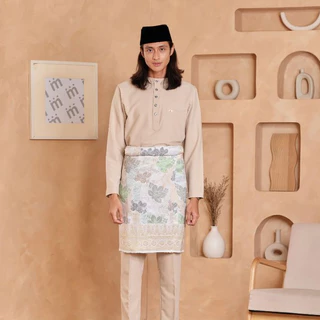 MJESTIC Baju Melayu - Khaki Beige PETRA (slimfit)