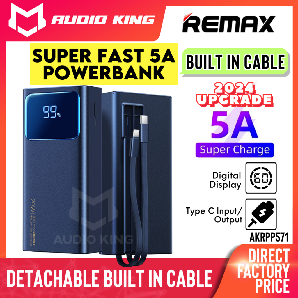 REMAX Turbo Fast Charging 22.5W Original Powerbank 30000mAh With Built ...