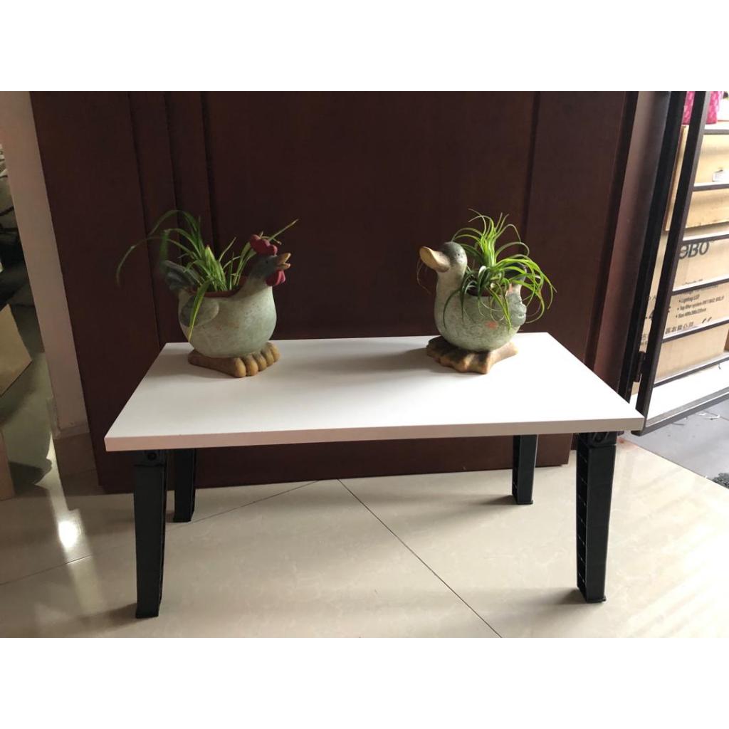 Japanese Small Table With Foldable Leg- White Small Reading Table 