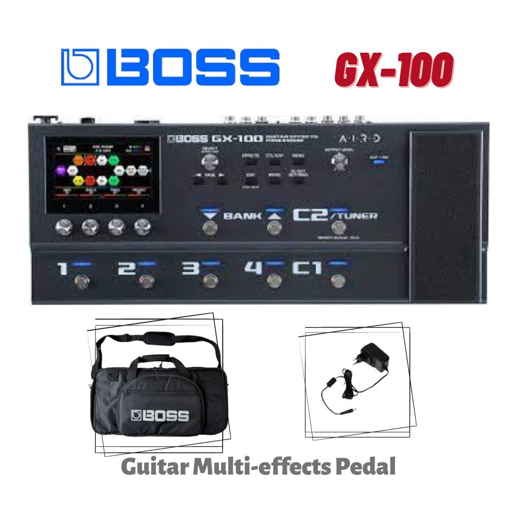 Boss GX100 Guitar Multi Effects Pedal with Touchscreen Audio Interface and Bag (GX100 GX 100