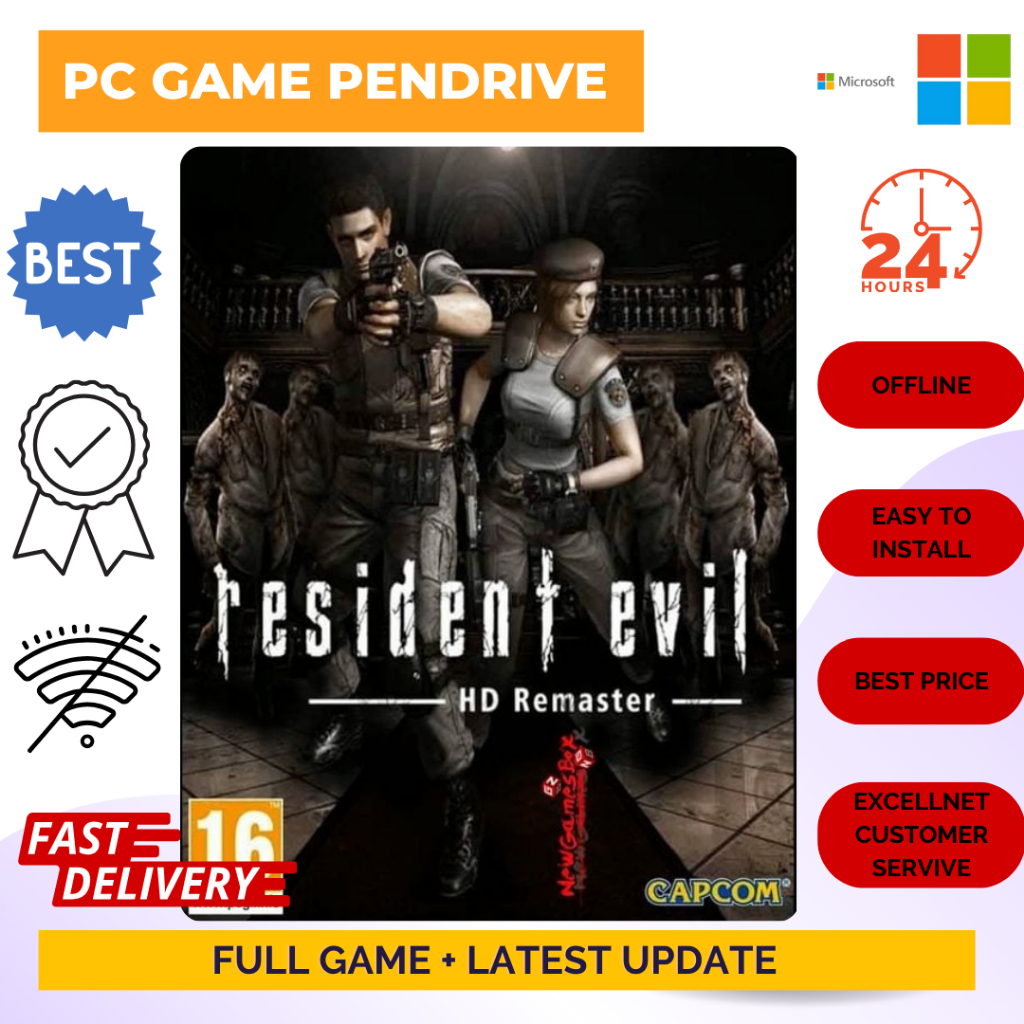 Resident Evil HD Remaster - Offline [ Pendrive 32 GB ] PC Game | Shopee ...