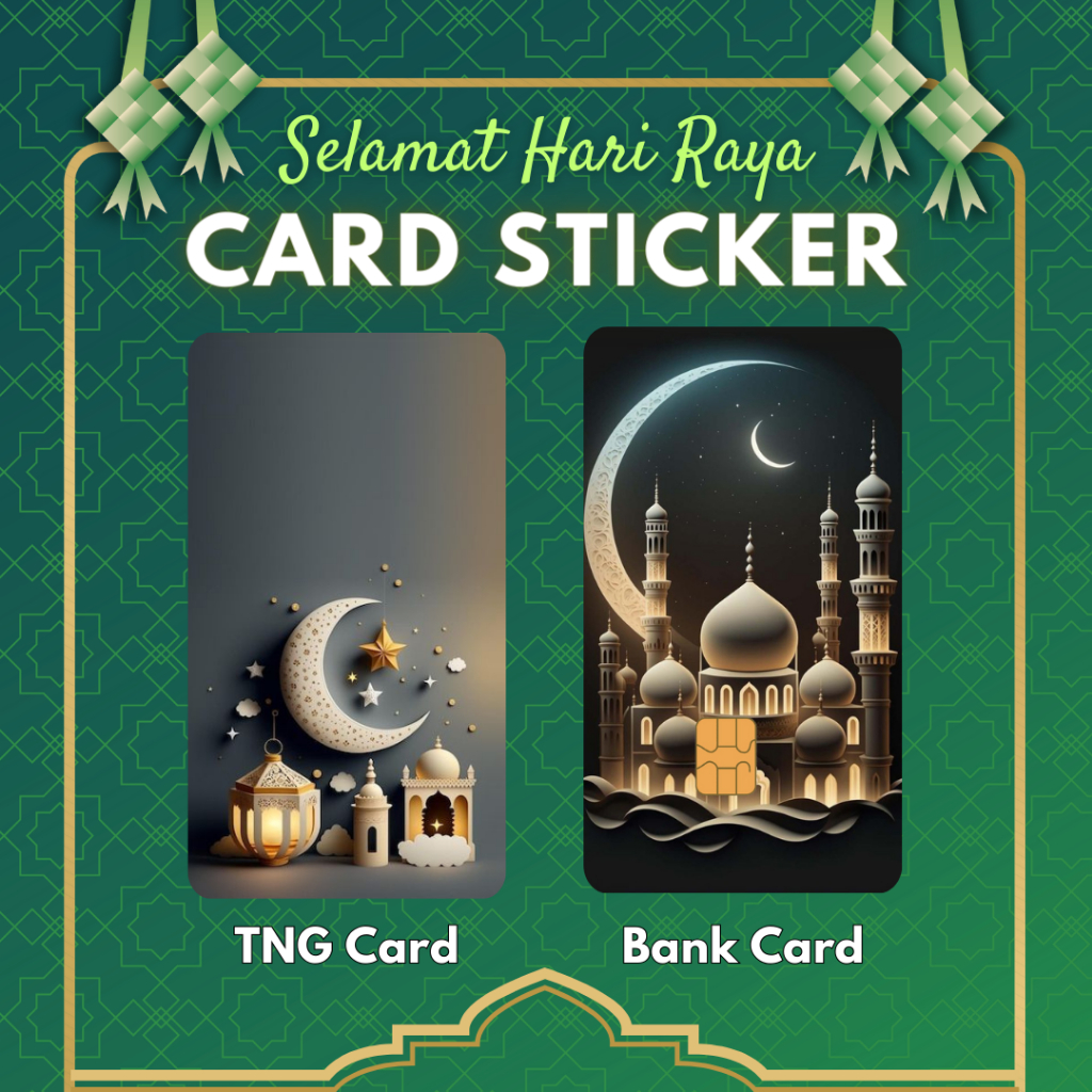 🌙🕌 RAYA 2025 STICKER VIRAL SERIES 1 - TNG CARD / NFC CARD / ATM CARD ...