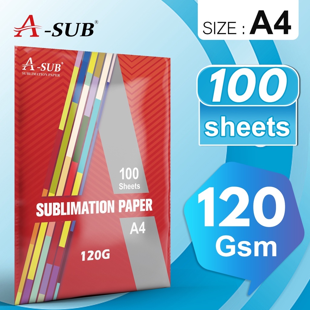 A4 Sublimation Paper 120gsm Quick Dry 100Sheets Heat Transfer Paper ...