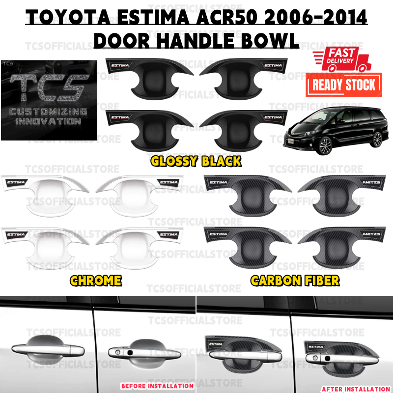 TOYOTA ESTIMA ACR50 2006-2014 CAR HANDLE BOWL COVER GARNISH ACCESSORIES ...