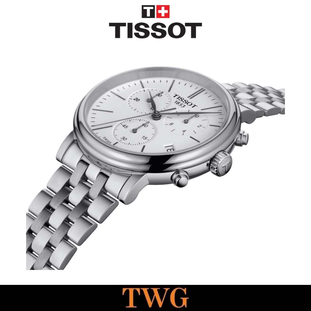 TISSOT Carson Premium Chronograph 41mm T122.417.11.011.00 T1224171101100 Shopee Malaysia
