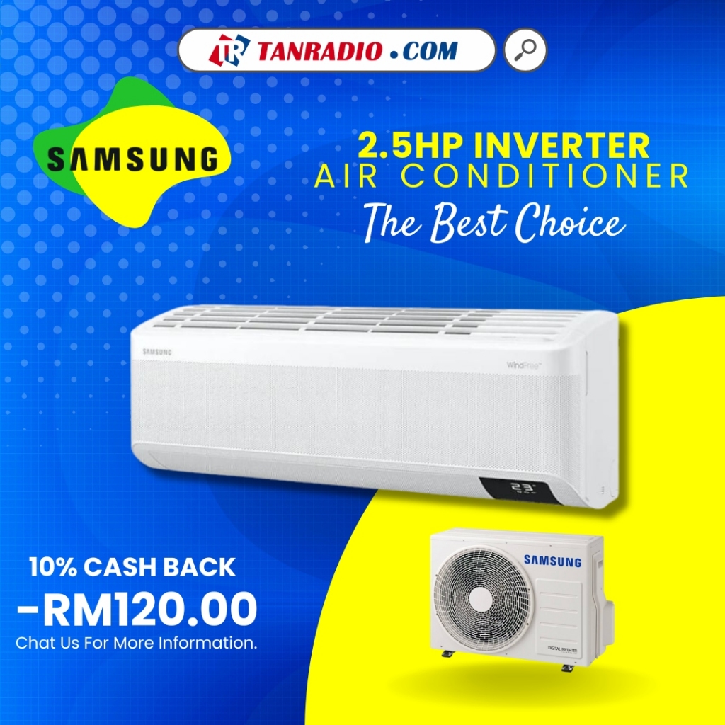 Samsung ( AR10BYFAMWKNME ) 1.0/1.5/2.0 HP R32 Inverter WindFree Deluxe