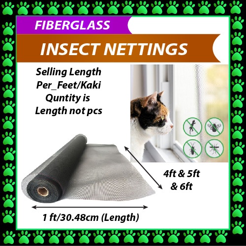 [TAHAN] Fiberglass Mosquito Net Insect Screen Fiber Net Mosquito Mesh ...