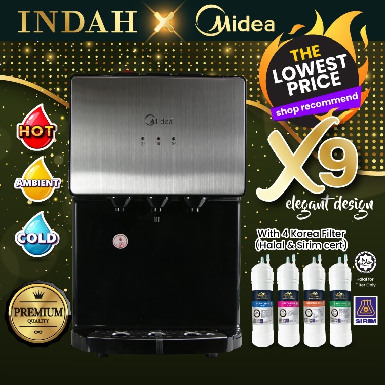 Midea Mild Alkaline Water Dispenser Hot Normal Cold X Series X9 X9 Meow With 4 Jakim Halal 8749