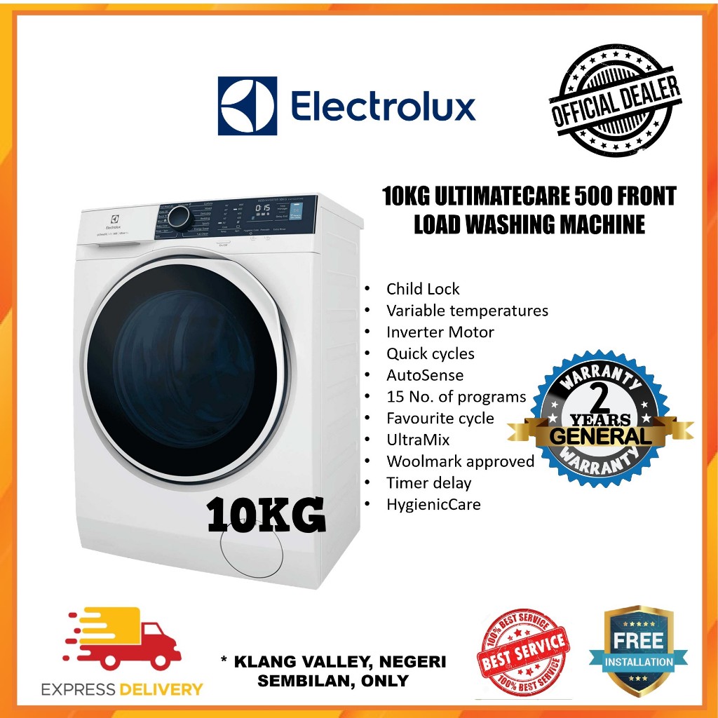 Electrolux 10kg Ultimatecare 500 Front Load Washing Machine EWF1024P5WB ...