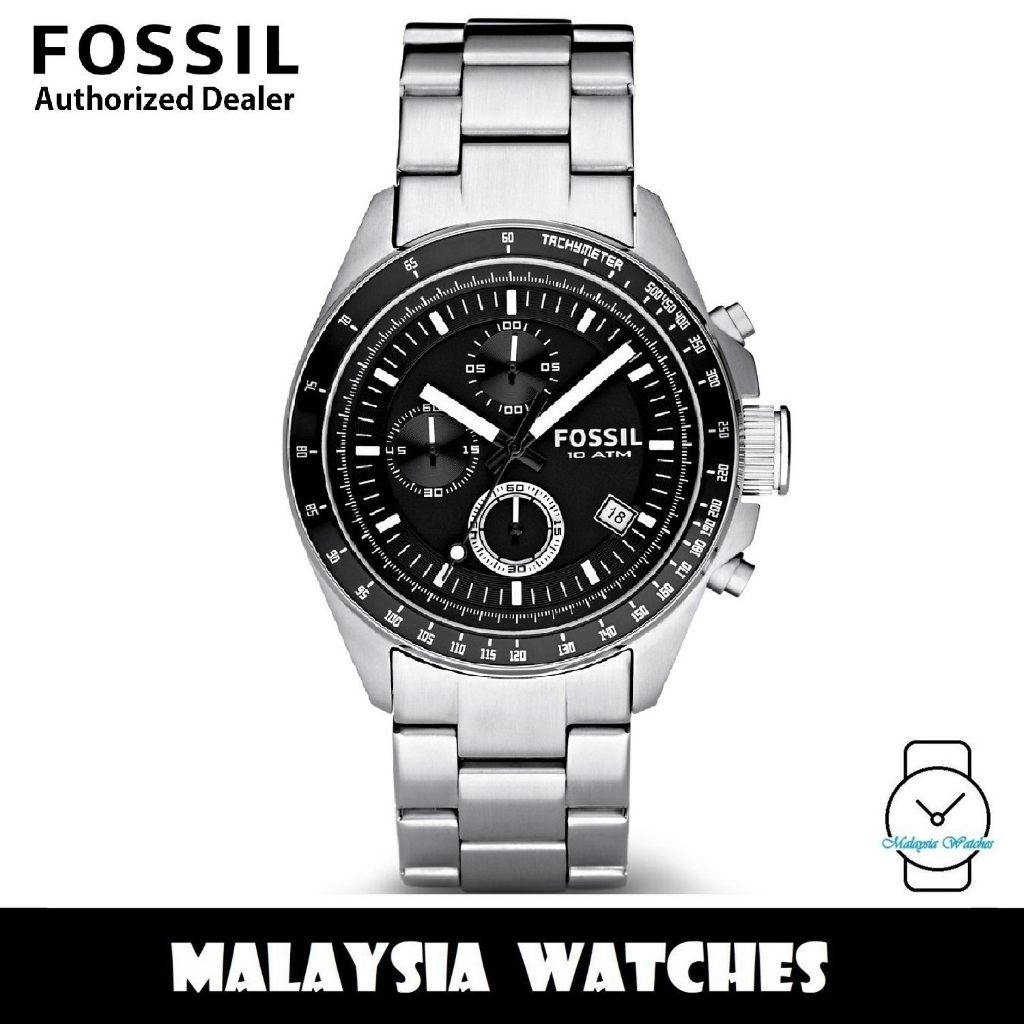 OFFICIAL WARRANTY Fossil Decker Chronograph CH2600 Men s Stainless Steel Watch CH2600IE Shopee Malaysia