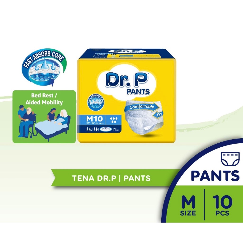Tena Pants Value Adult Diapers Medium M10 ( M Size -28 Inch-48 Inch/ 72 cm  to 122 cm ) –