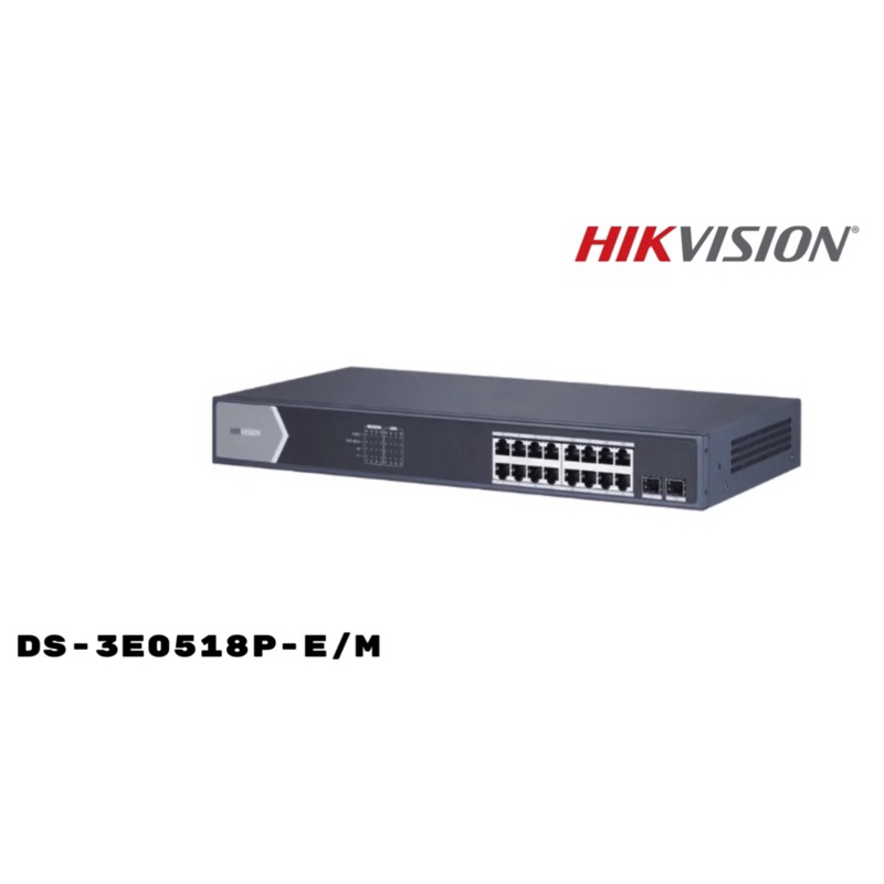 Hikvision 16 Port DS-3E0518P-E/M Gigabit Unmanaged POE Switch | Shopee ...