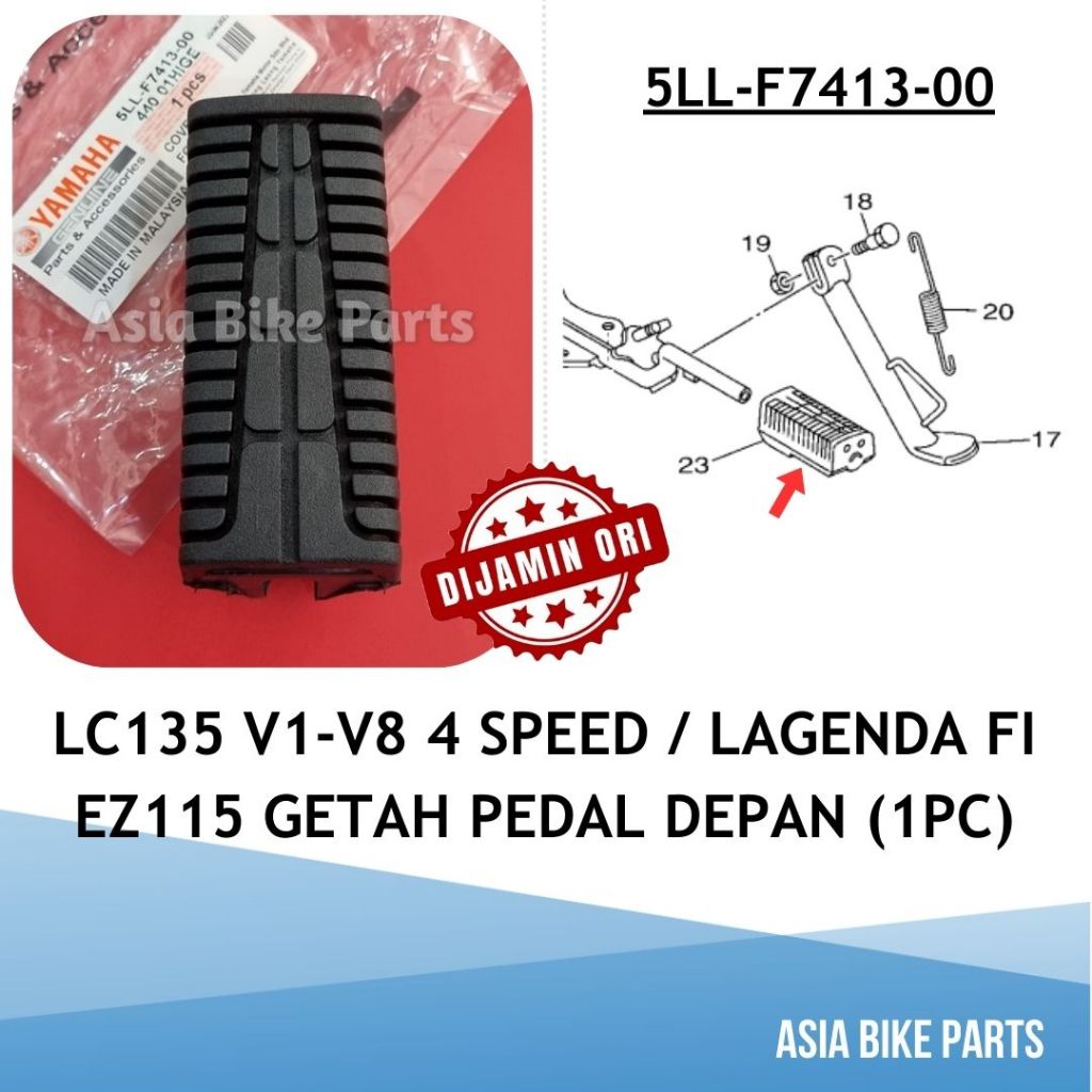 Yamaha Original LC135 V1V8 4S / Lagenda FI / EZ115 Front Footrest