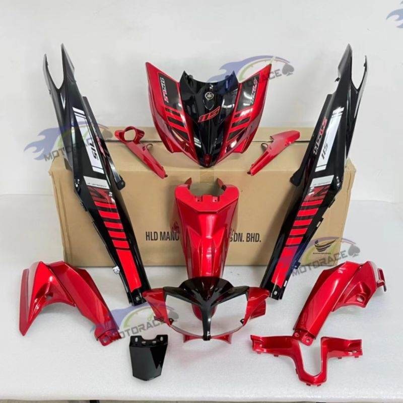 CUSTOM COVER SET SRL115 CARB YAMAHA LAGENDA BATMAN VERSION RM7 RED
