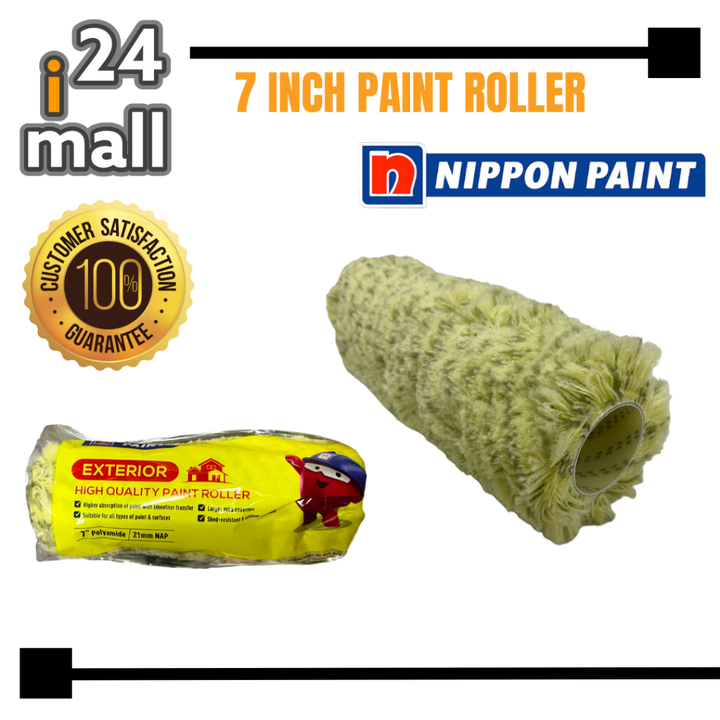 7'' Nippon Exterior Paint Roller Refill Paint Roller Handle Paint Tray ...