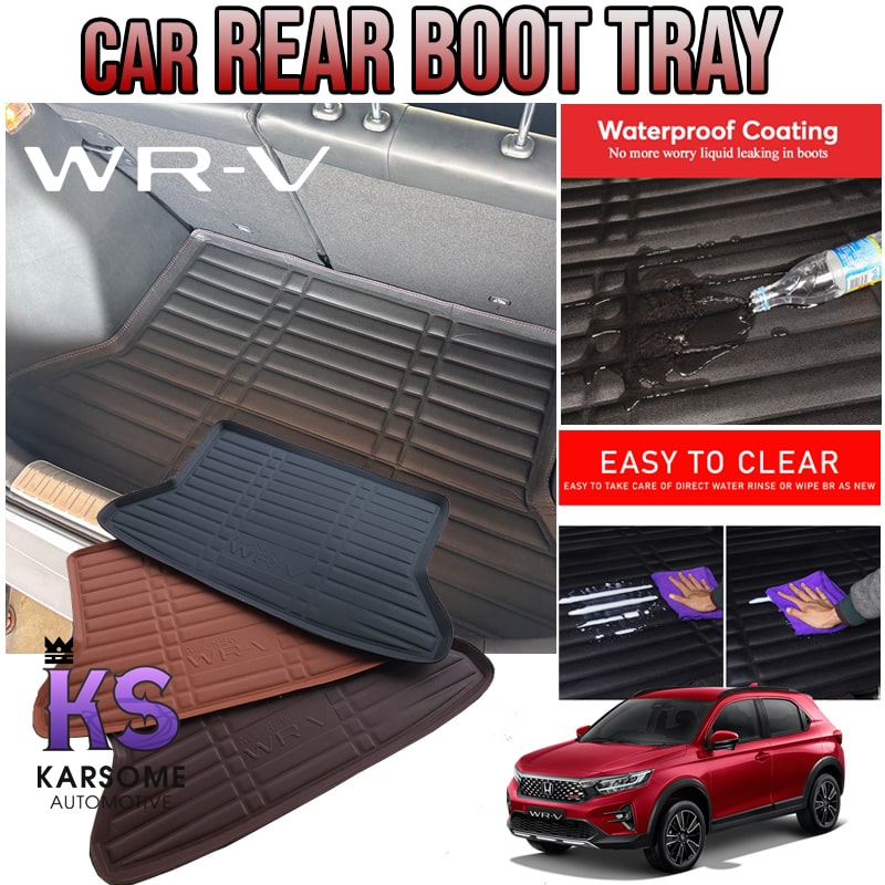 Honda Wrv Leather Car Rear Boot Tray Trunk Cargo Mat Carpet Accessories Aksesori