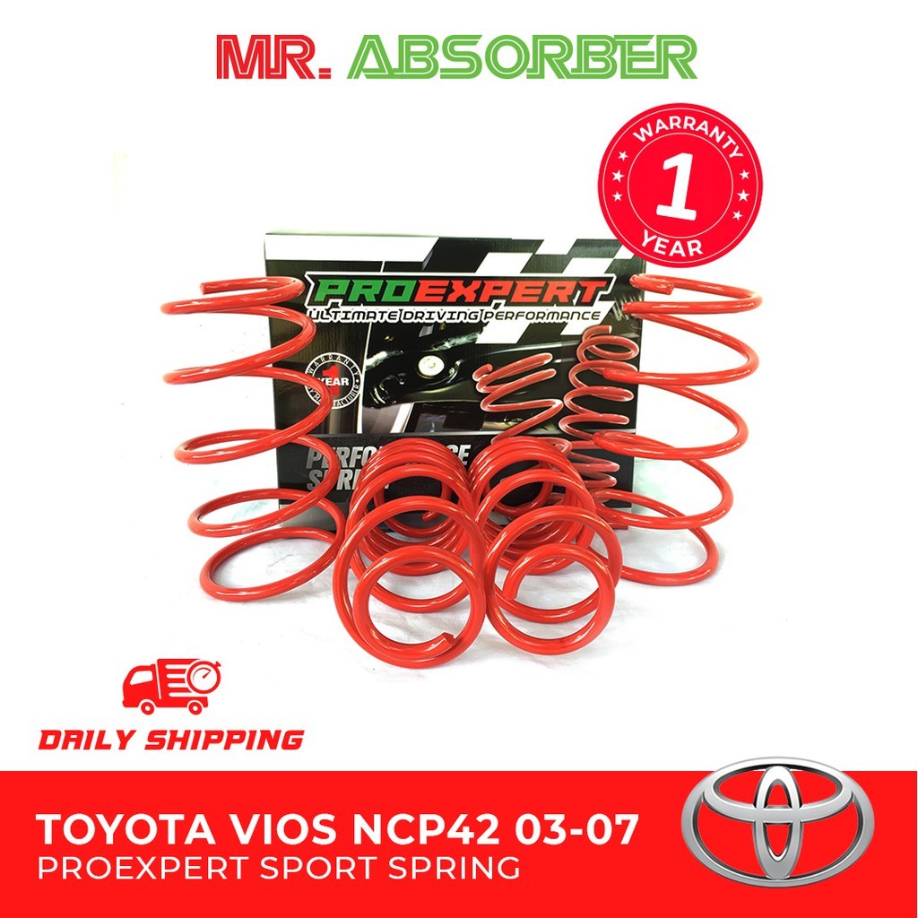 TOYOTA VIOS 03 - 07 NCP42 PROEXPERT LOWERED SPORT SPRING | Shopee Malaysia