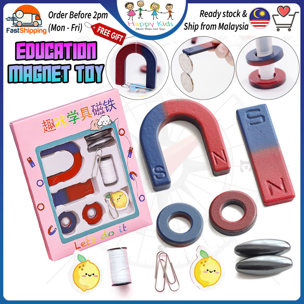 [Happy Kids] Magnet for Kids Magnet Play Set Experiment Physics ...