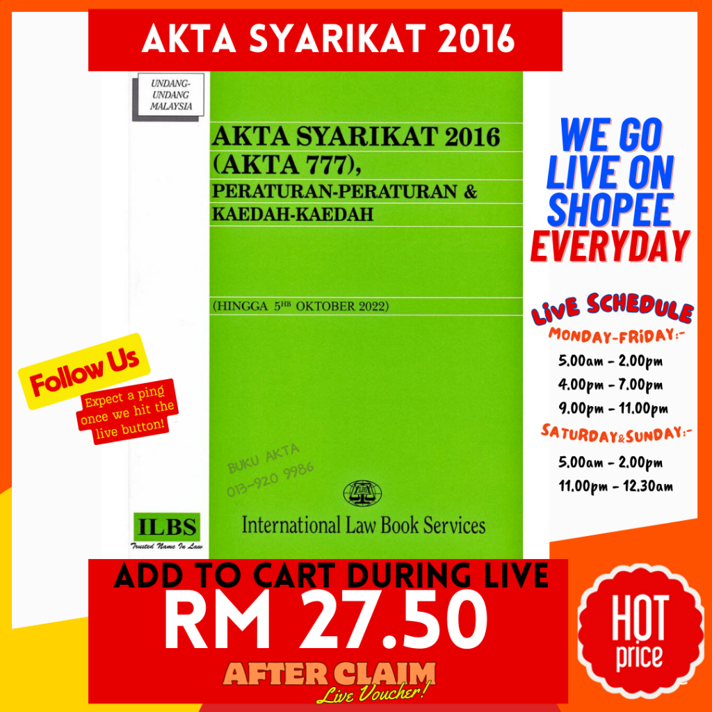 Akta Syarikat 2016 (Akta 777), Peraturan-Peraturan & Kaedah-Kaedah ...