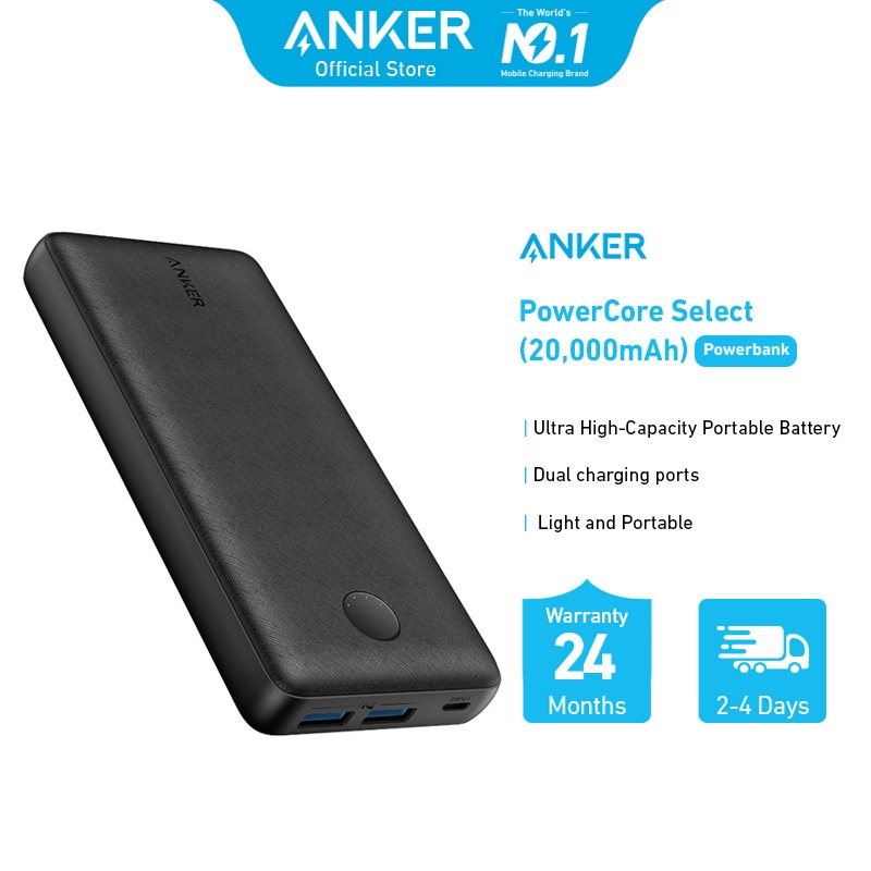 Anker Powercore Select 20000 Power Bank High Speed Charging 18w