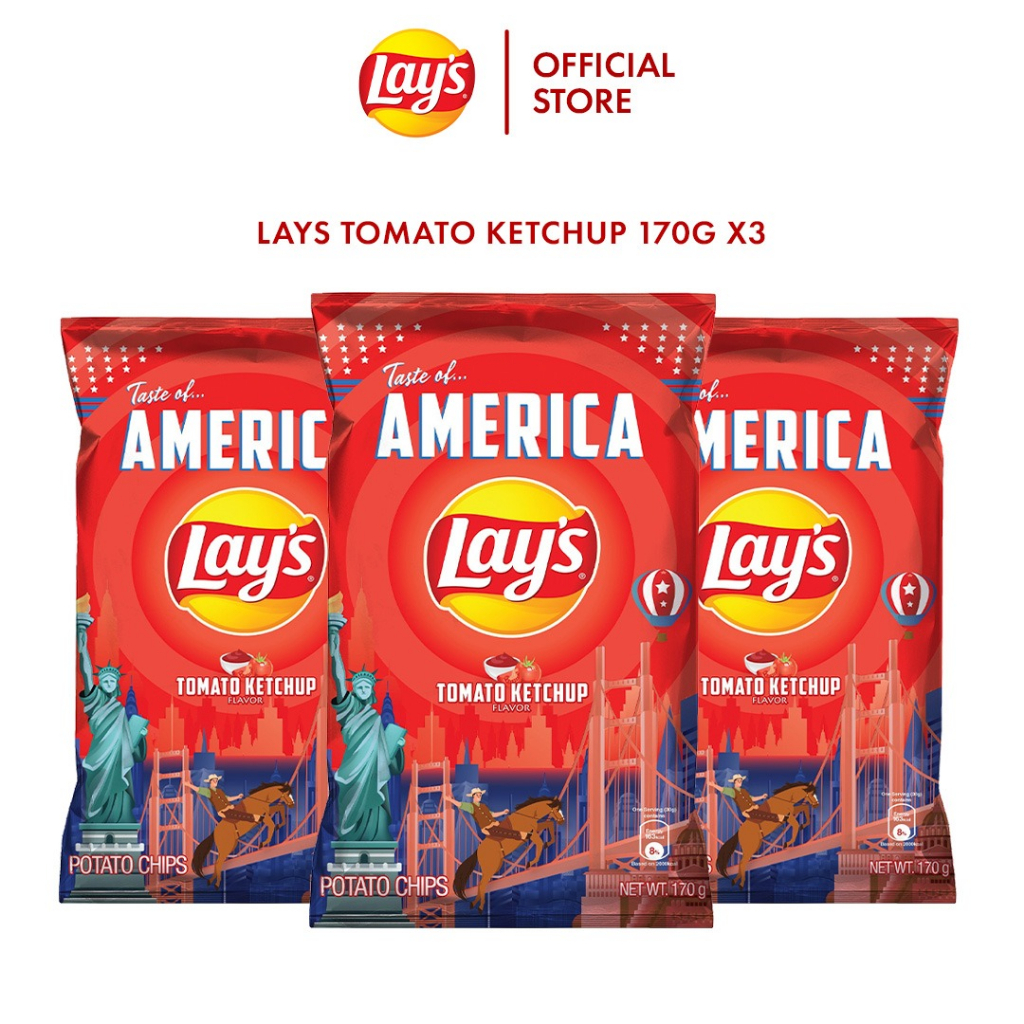 [Bundle Of 3] Lay's Potato Chips Classic/BBQ/Sour Cream & Onion/Salt ...