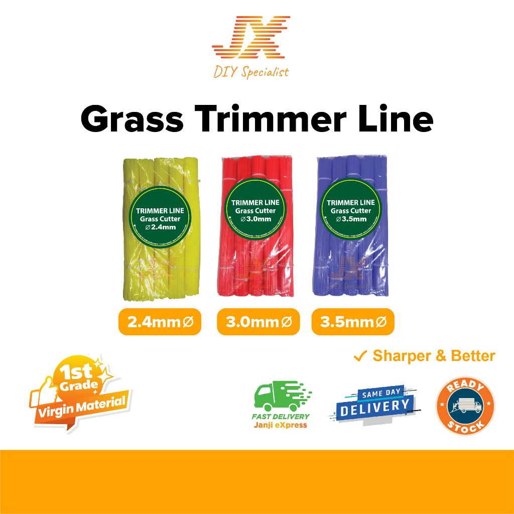 Brush Cutter Nylon Trimmer Line Grass Trimmer Line Tali Mesin Potong ...