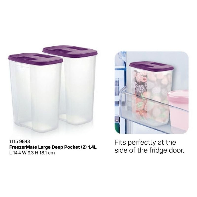 TUPPERWARE FREEZERMATE LARGE DEEP POCKET 1.4L (1 PCS) | Shopee Malaysia