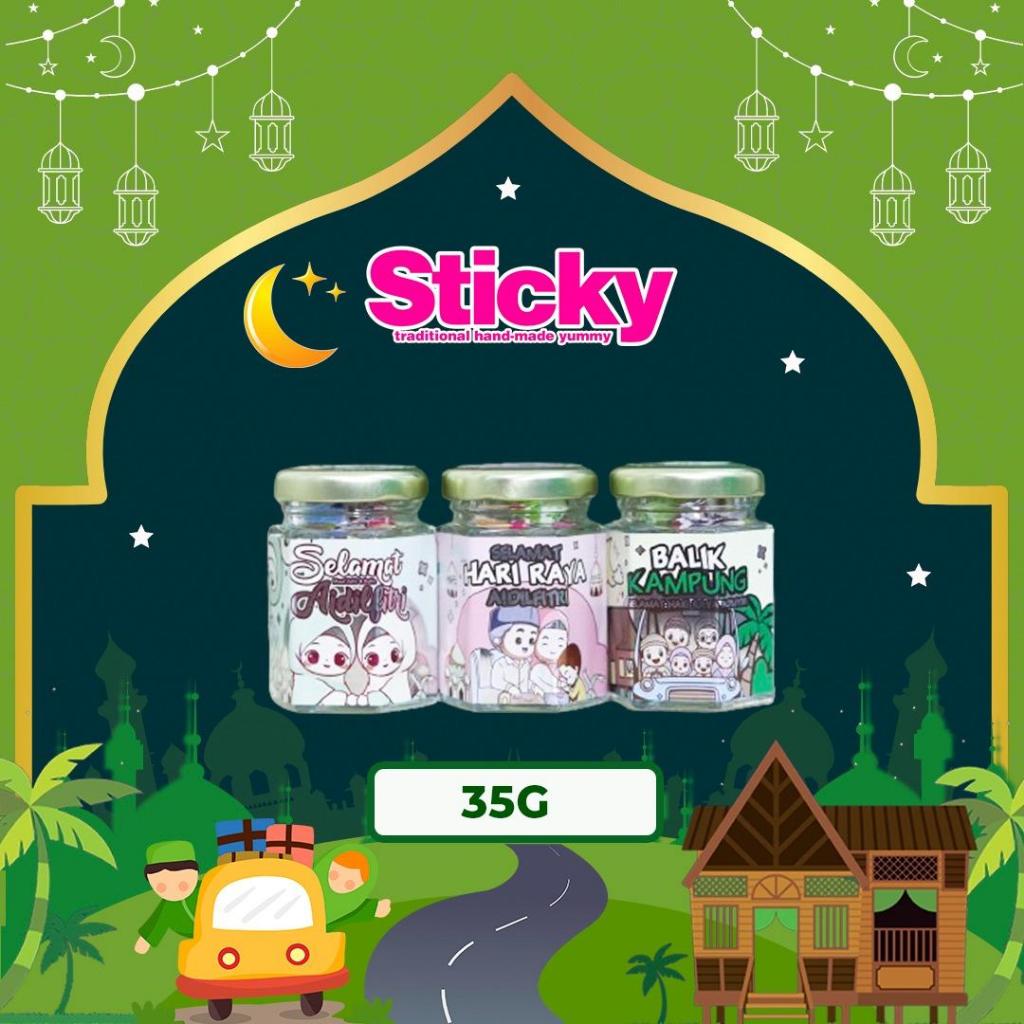 (FG 🎁) Premium Sticky Design For Raya Edition 35gm / 120gm Sticky Gula ...