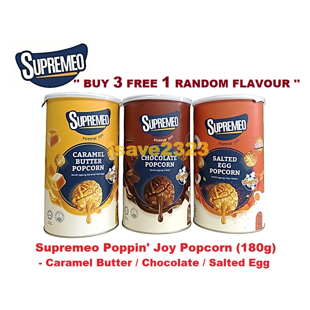 {BUY 3 FREE 1 RANDOM FLAVOUR} Supremeo Popcorn Poppin' Joy (180g ...