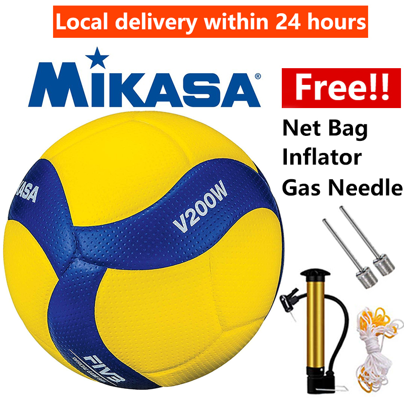 Mikasa VolleyBall Bola Tampar V200W Soft PU Volleyball Beach Match ...