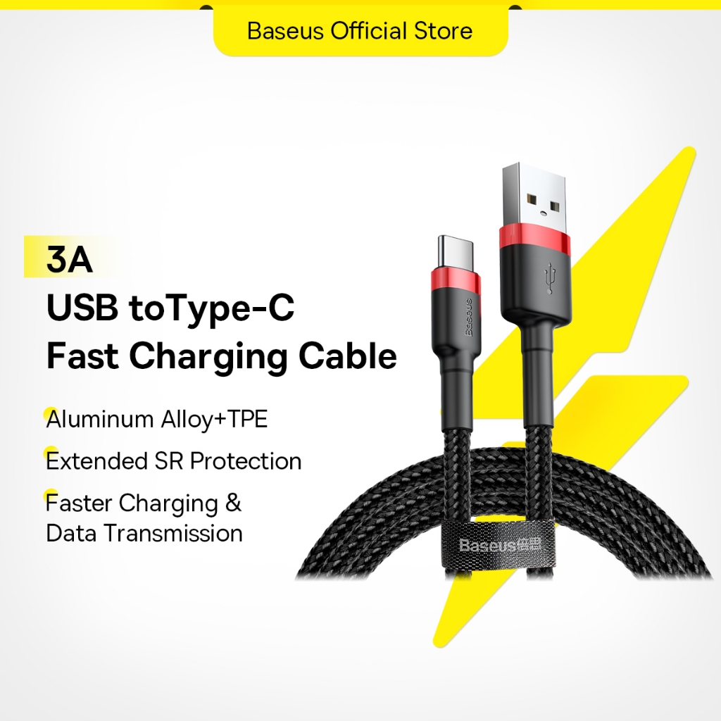 Baseus Type C USB Cable 3A for Quick Charge & Fast Charging Technology ...