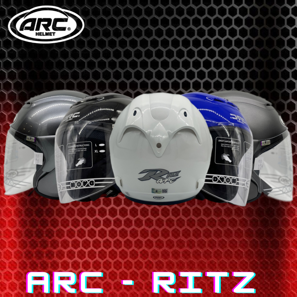 ARC RITZ Helmet (Open Face Helmet) Topi Keledar ARC RITZ (Sirim ...