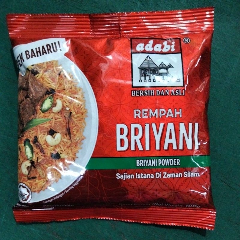 Adabi Rempah Briyani Net Weight:100gSajian Istana Di Zaman Silam Halal ...