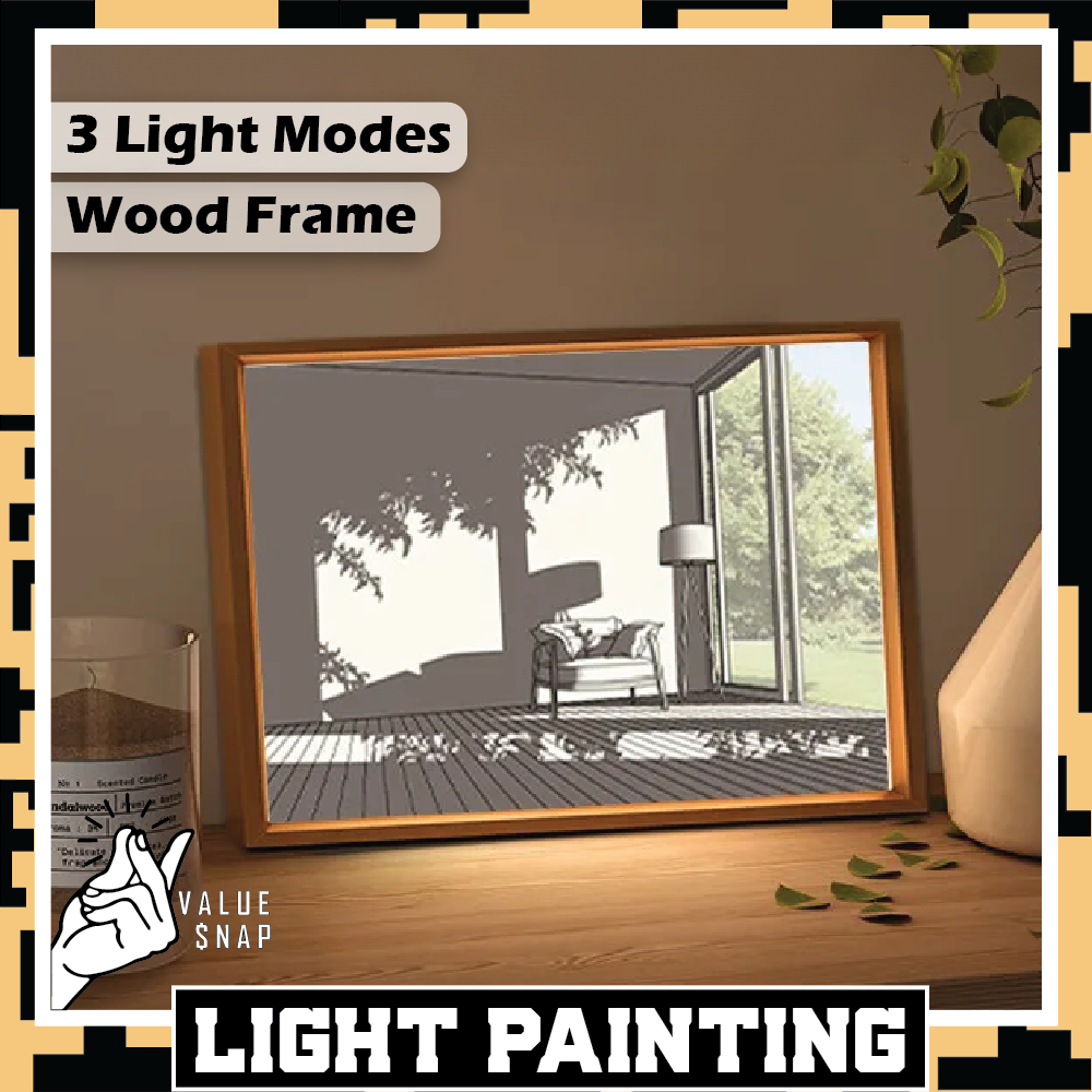 Light Painting Frame Room Living Bedroom Bedside LED Decorative ...