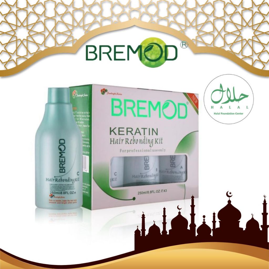 BREMOD KERATIN Hair Rebonding Kit/Ubat Luruskan Rambut (250ml) Shopee