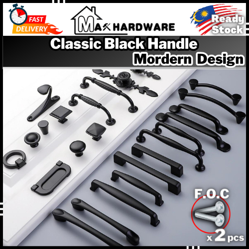 CLASSIC BLACK HANDLE SERIES European Style Modern Drawer Cabinet Door ...
