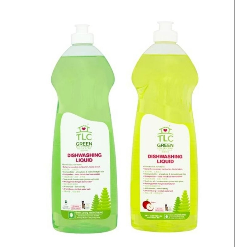 TLC GREEN EcoFriendly Dishwashing Liquid 900ML/ Apple Dishwashing