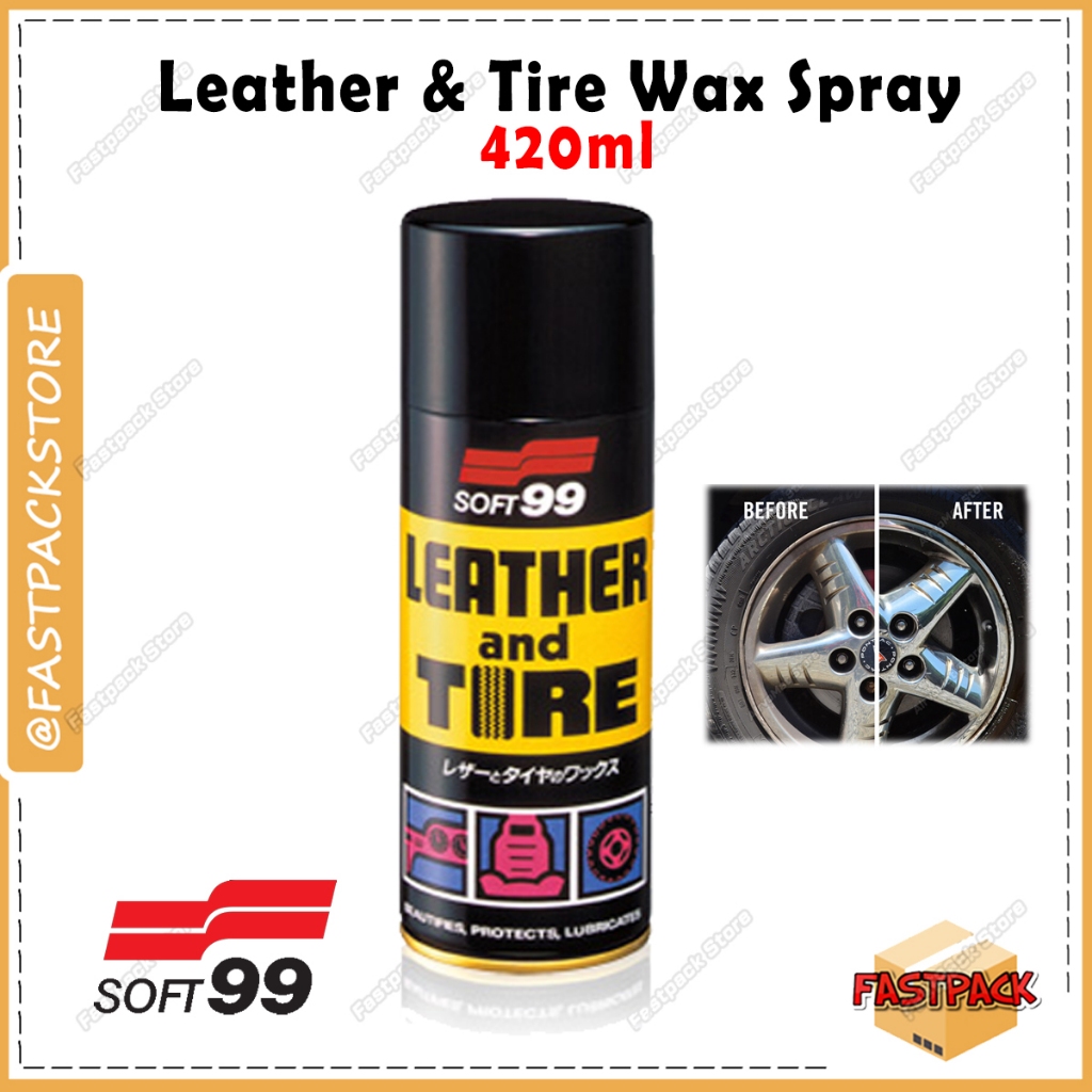 Soft 99 Soft99 Leather and Tire Spray Wax Leather Tyre Dashboard ...