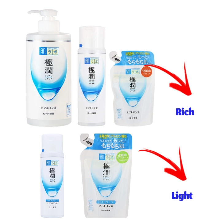 Hada Labo Hydrating Lotion Rich / light 400ml / 170ml / refill Shopee
