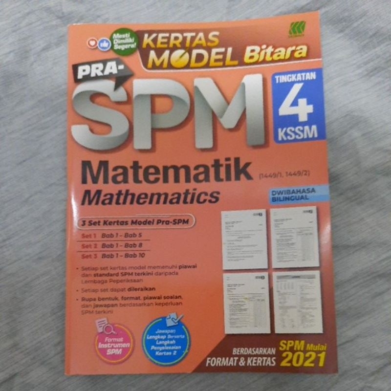 [Matematik] Kertas MODEL Bitara Tingkatan 4 Dwibahasa | Shopee Malaysia