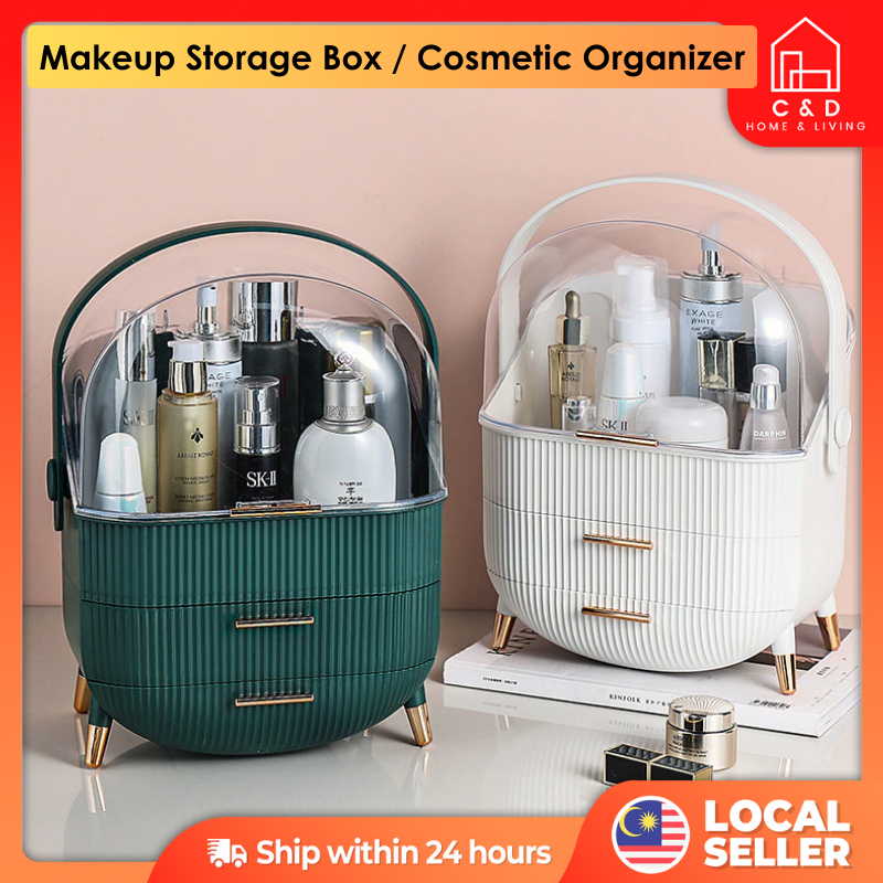 Makeup organizer skincare Cosmetic Box Makeup Drawer Storage Portable ...