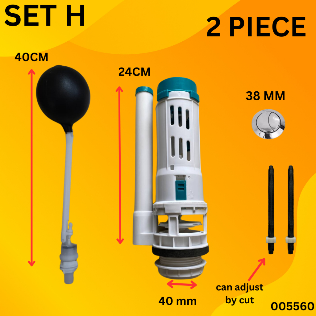 0034 50MM Full Set Toilet Water Tank Valve Toilet Water Tank Flush ...
