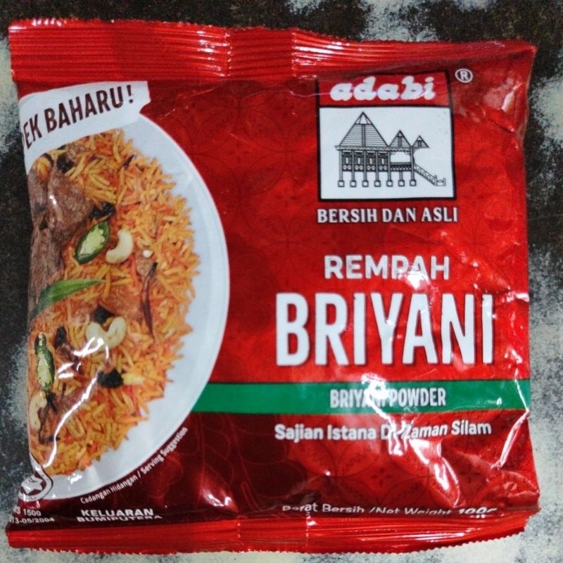 ADABI Rempah Briyani/ Briyani Powder 100g | Shopee Malaysia