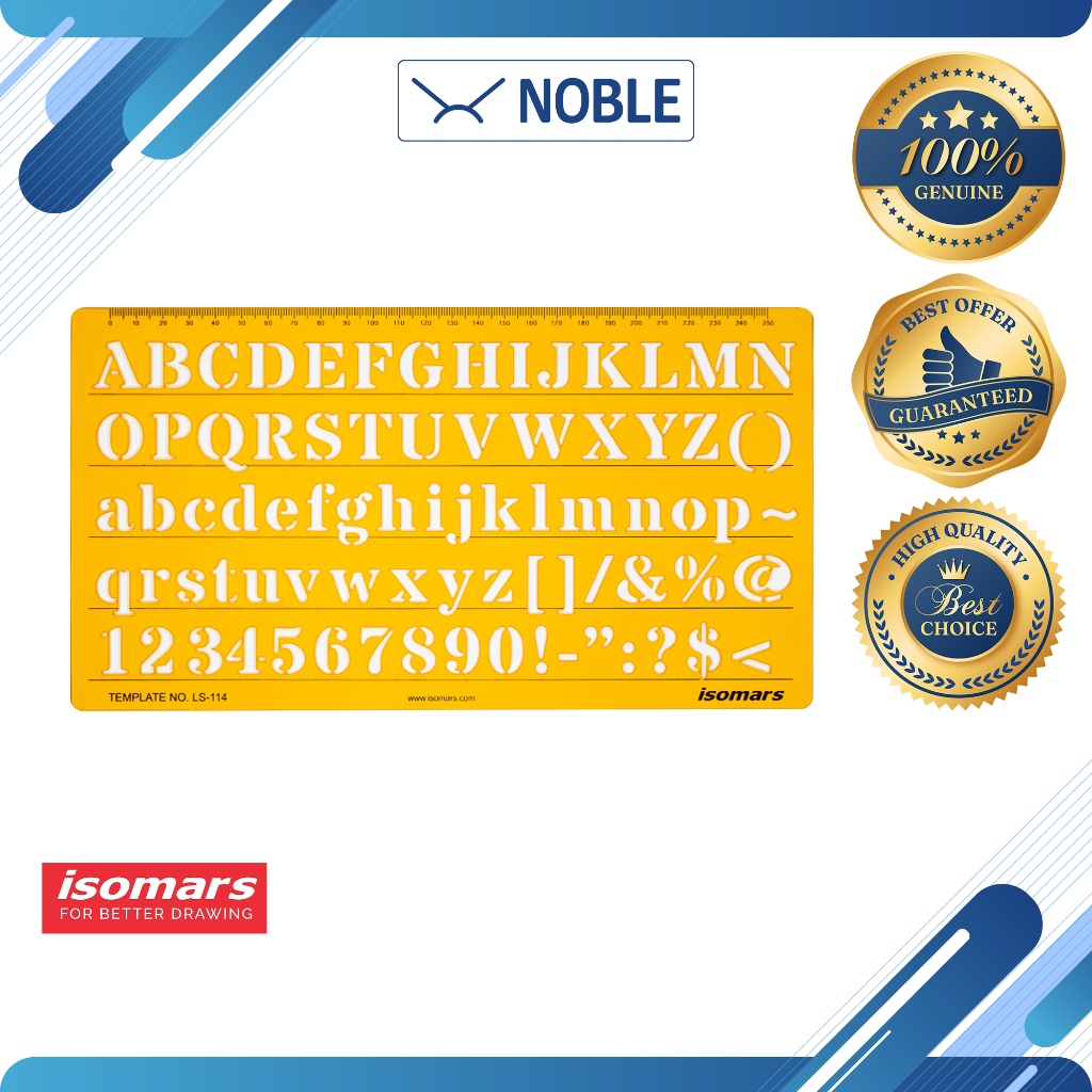 Isomars LS 114 Font Stencil - with 78 different alphabet and ...
