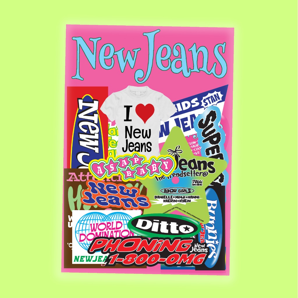 New Jeans KPOP Fanart Stickers For Bunnies Phone Laptop Journal 15pcs ...