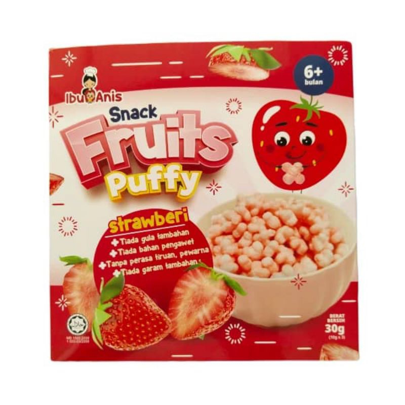 IBU ANIS SNEK FRUITS PUFFY STRAWBERRY(6M+) | Shopee Malaysia