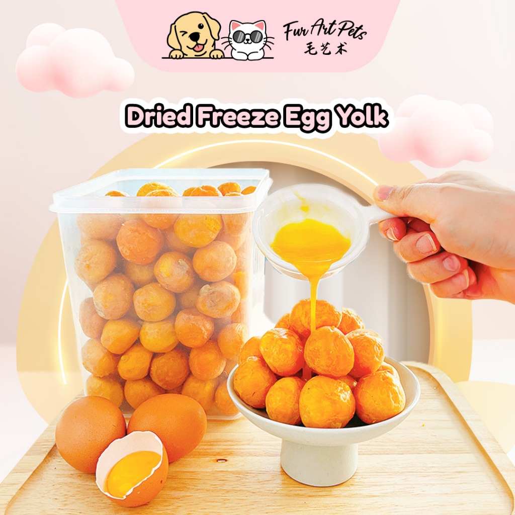 Funny U FreezeDried Egg Yolk Pet Treats For Cats & Dogs 100g Repack